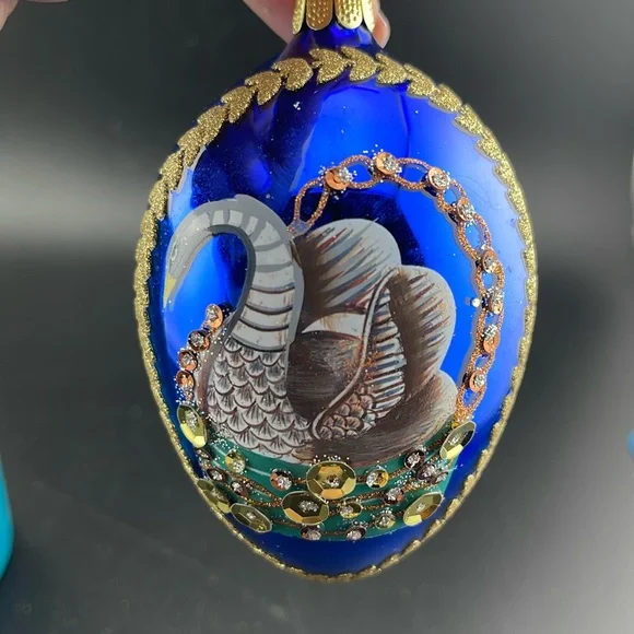 Joan Rivers Glass Russian Egg Christmas Ornaments Classics Collection - Picture 1 of 3